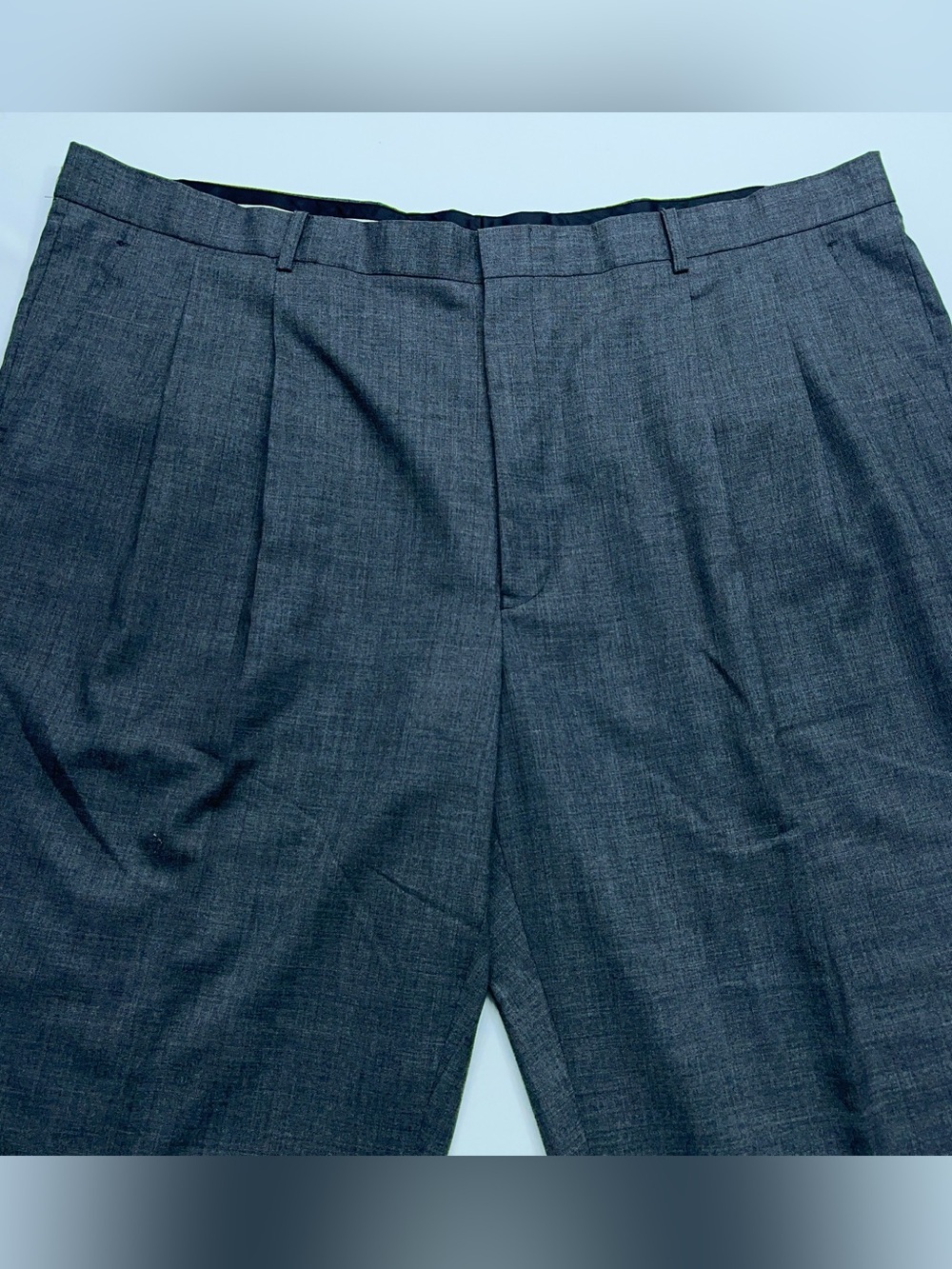 Fortini Italian Collection Wool Dress Pants Mens Size 49x28 Gray Pleated